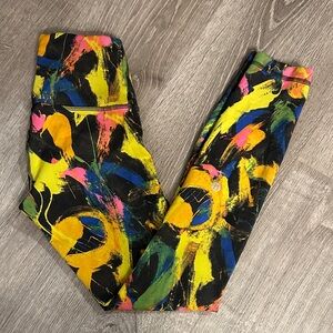 Lululemon Wunder Under Crop Luon Paint Storm Multi Sz 2